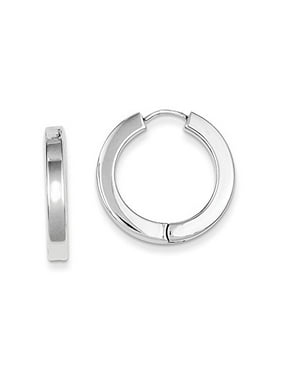 Goldia Sterling Silver Indigo Blue Preciosa Crystal Hinged Hoop Earrings Goldia Sterling Silver Indigo Blue Preciosa Crystal Hinged Hoop Earrings